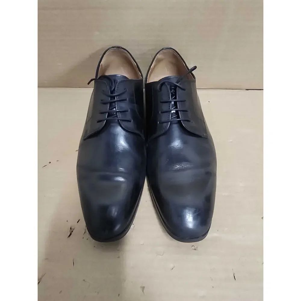 USED Steve Madden Men's Parsens Leather Dress Oxford, Black Leather, 10 M